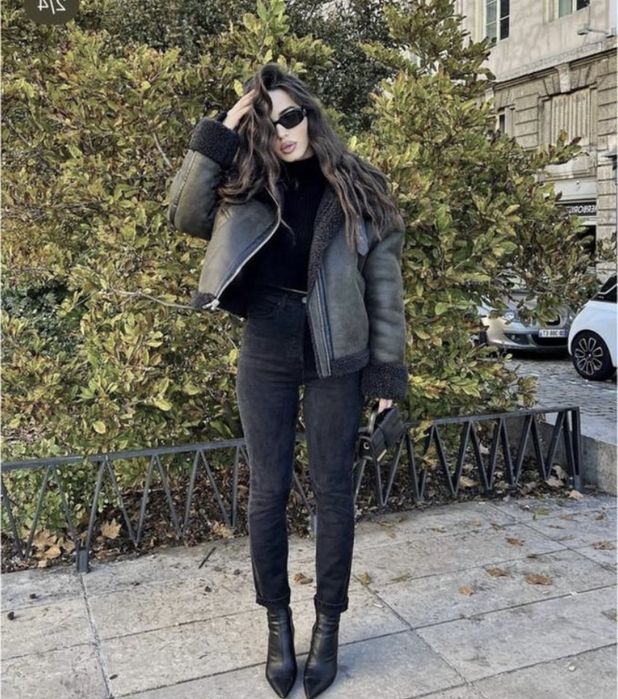 Дублянка Zara  Куртка авиатор Zara зима Дяблянка зара