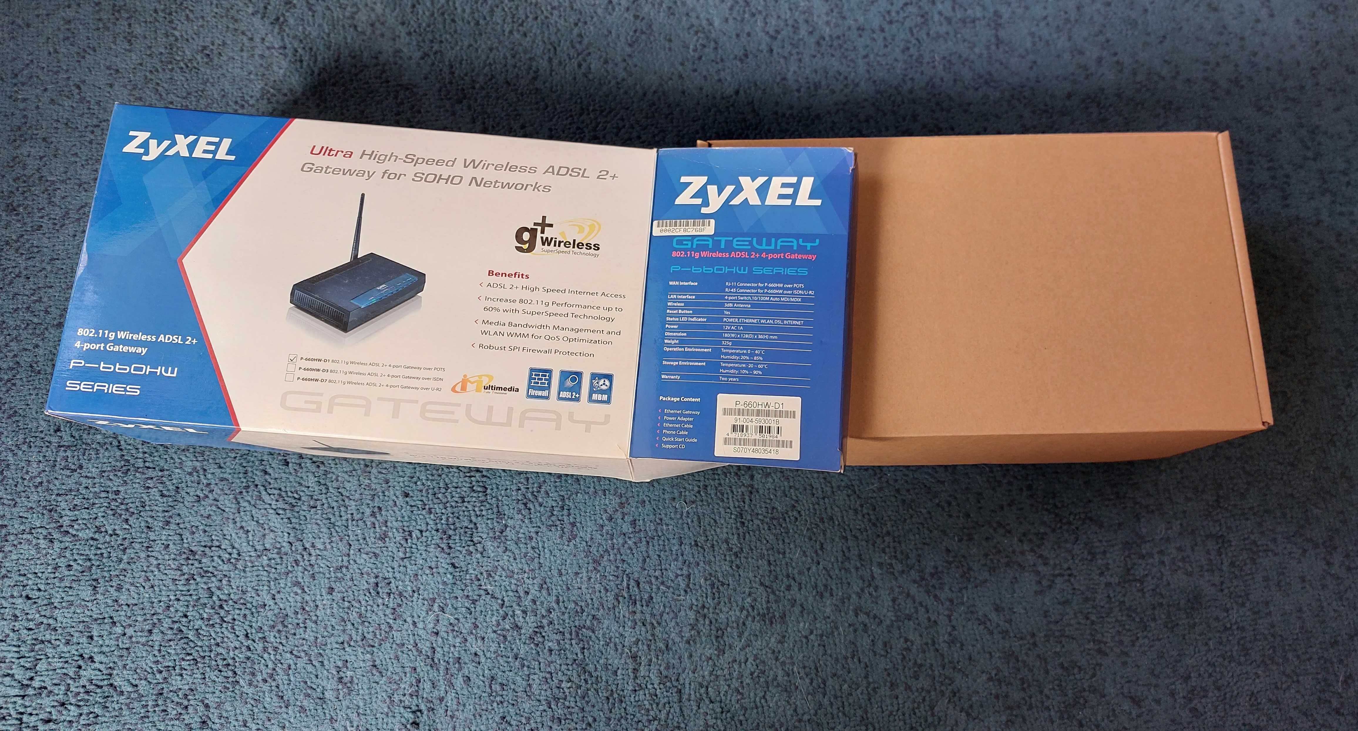 Router ZYXEL P-660HW 802.11G WIRELESS ADSL2/2+ 4-PORT GATEWAY