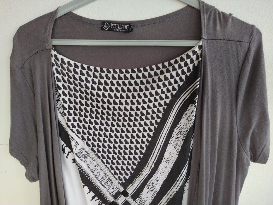 Casaco e bLusa 2 em 1 com brilho - Tamanho XXL