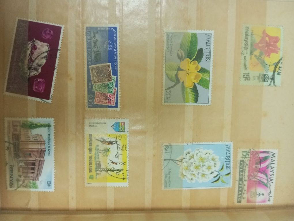 Coleção de selos do mundo filatelia
