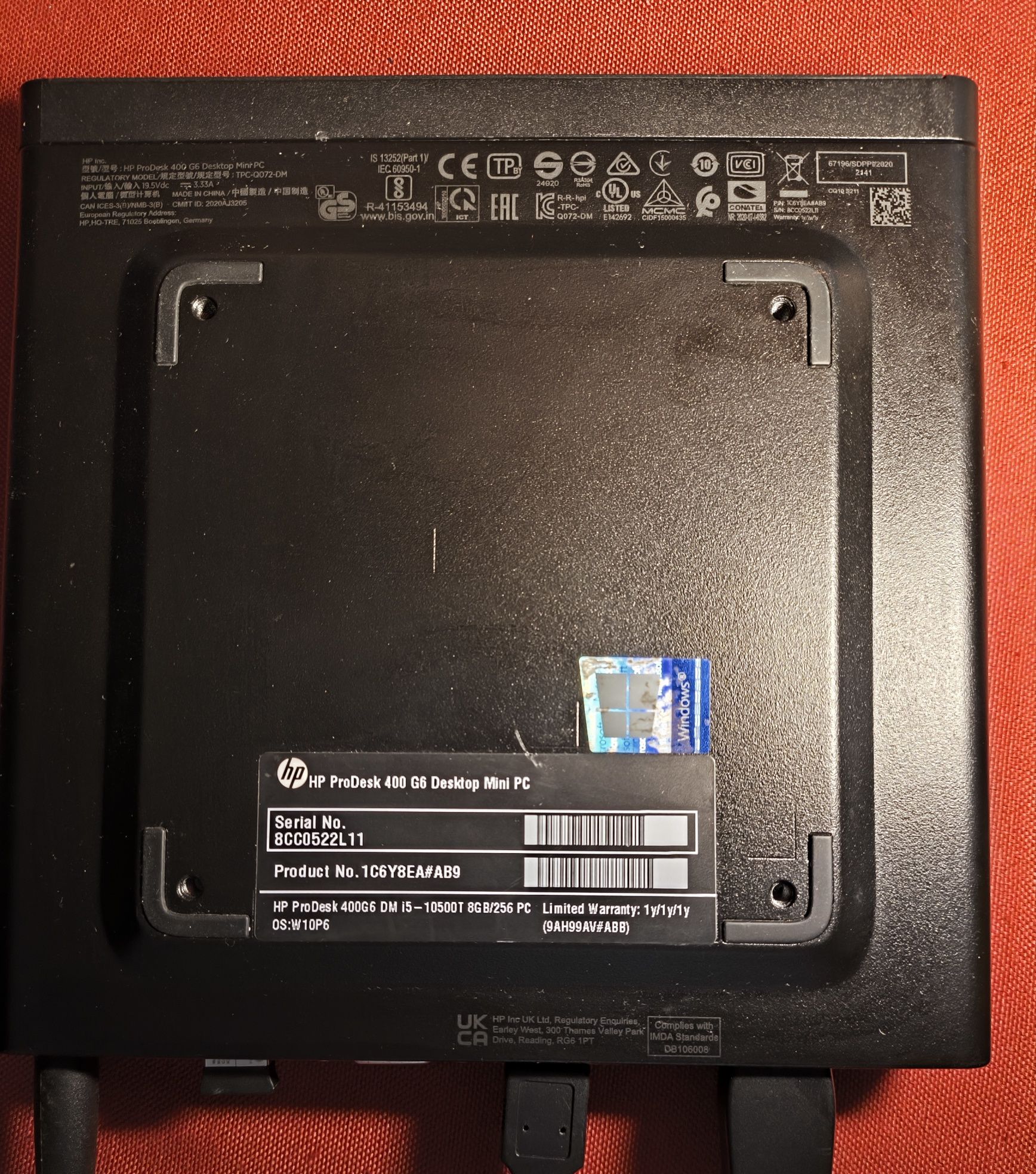 HP ProDesk 400 G6 Mini i5-10500T/16gb/256gb/1tb/Garantia