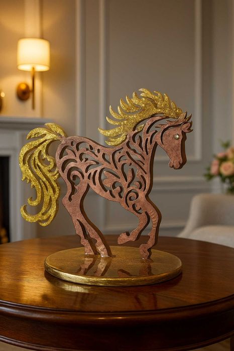 Фигура конь из эпоксидной смолы "Огненная Лошадь ", авторская работа,