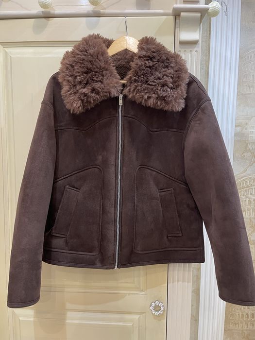 Дубленка женская “Mango” мех искусственный