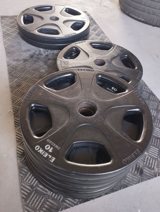 Obciążenie olimpijskie ogumowane Eleiko Vulcano fi51 zestaw 130kg