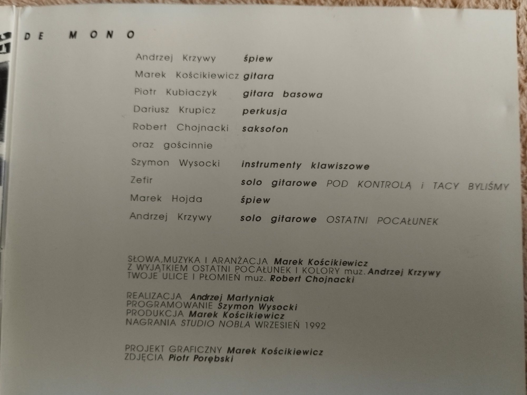 De Mono Stop CD 1993