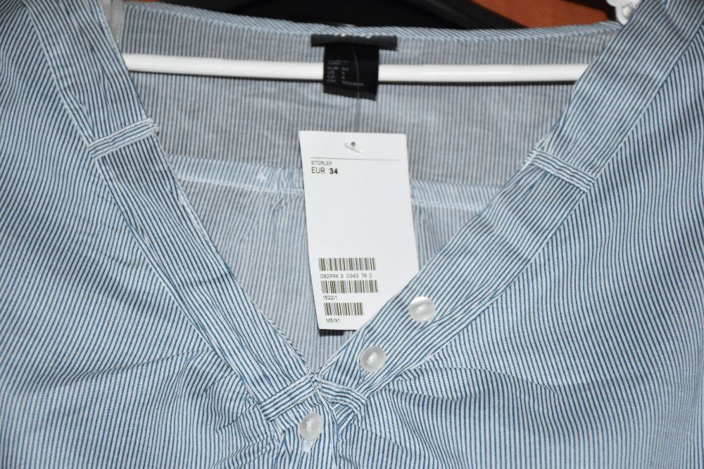 H&M Nowa letnia damska bluzka w paseczki roz 34