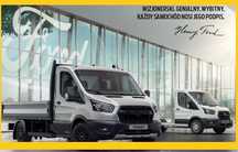 Ford E-Transit skrzynia z burtami 3,6m  Automat 2025