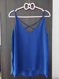 Bluzka niebieska kobaltowa strapsy  40 42 L XL lato
