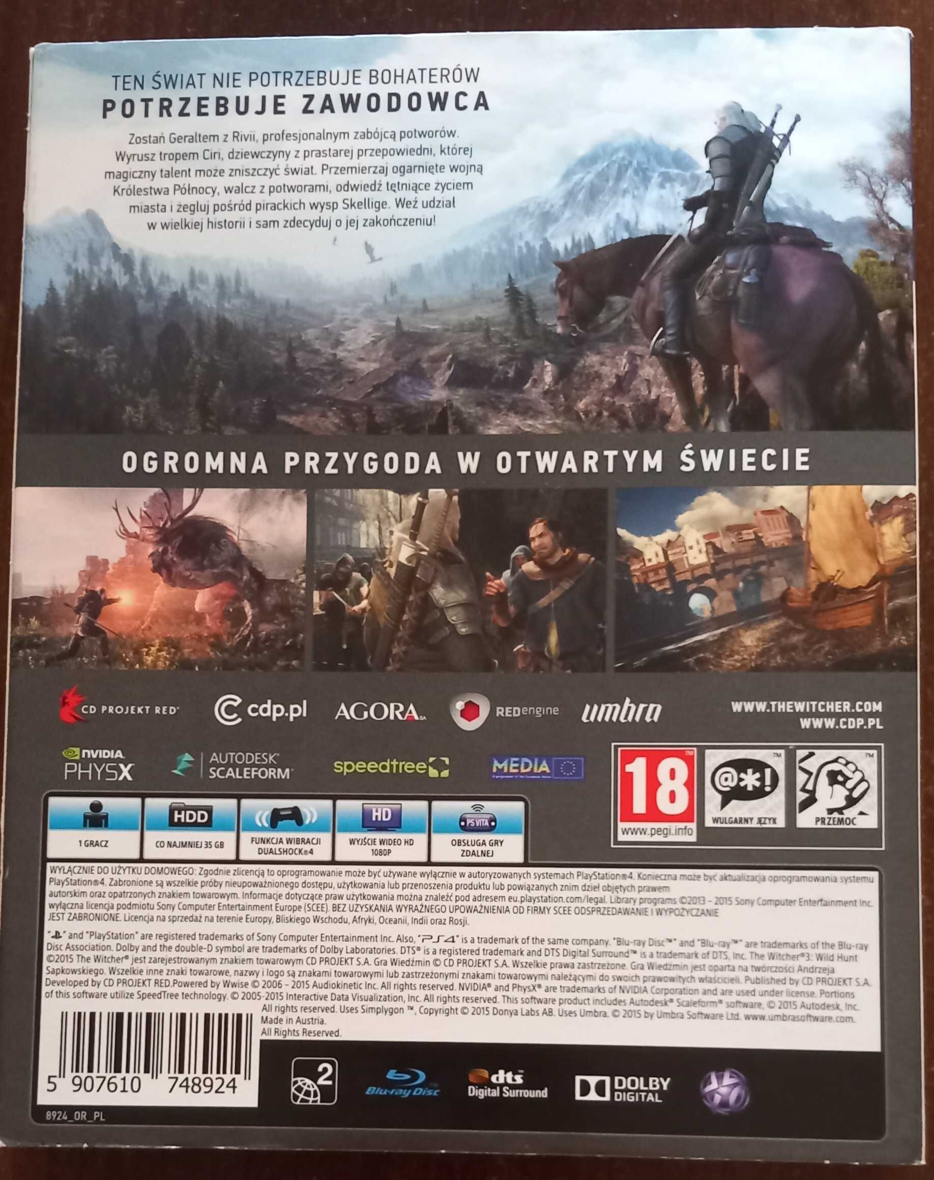 Gra Wiedźmin 3: Dziki Gon PS4