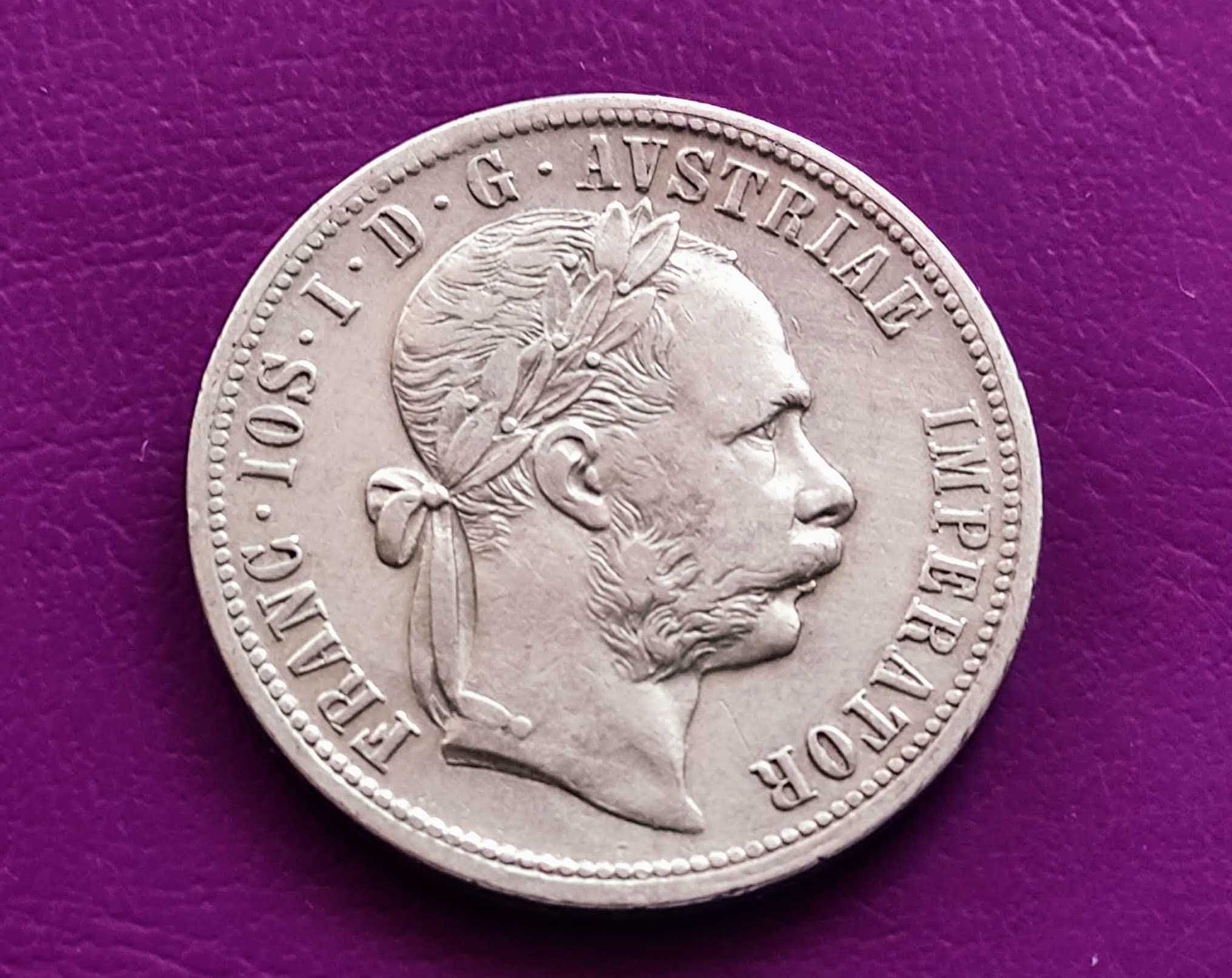 Moneta 1 FLOREN 1877 / AUSTRIA - Srebro - Rzadkość ! (nr.1)