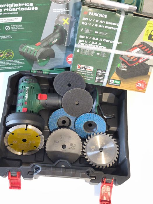 Kit Mini Rebarbadora 20v Parkside