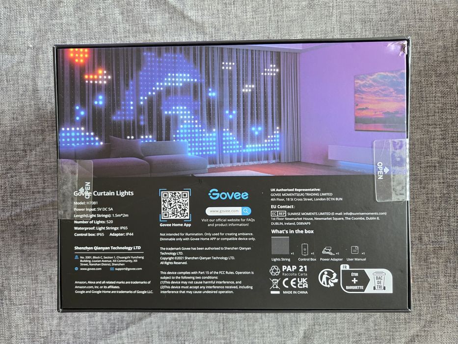 Cortina de Luzes LED Inteligente Govee Curtain Lights