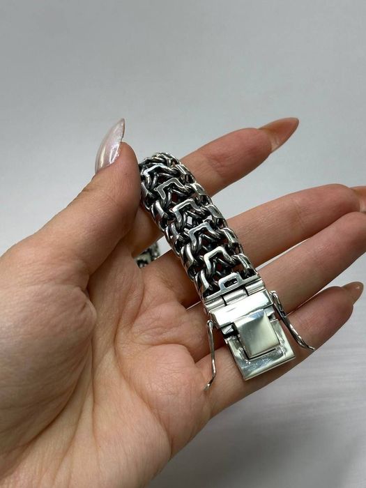 Срібний браслет 100г Імператор чоловічий мужской серебряный браслет