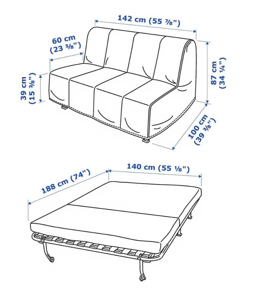 Sofá cama de casal IKEA