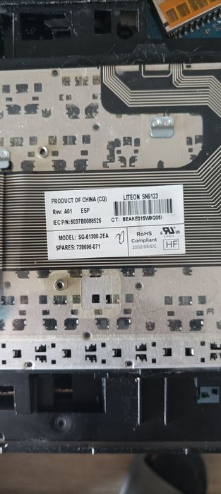 Peças - Portatil HP probook 650 G1 / DV6-1220