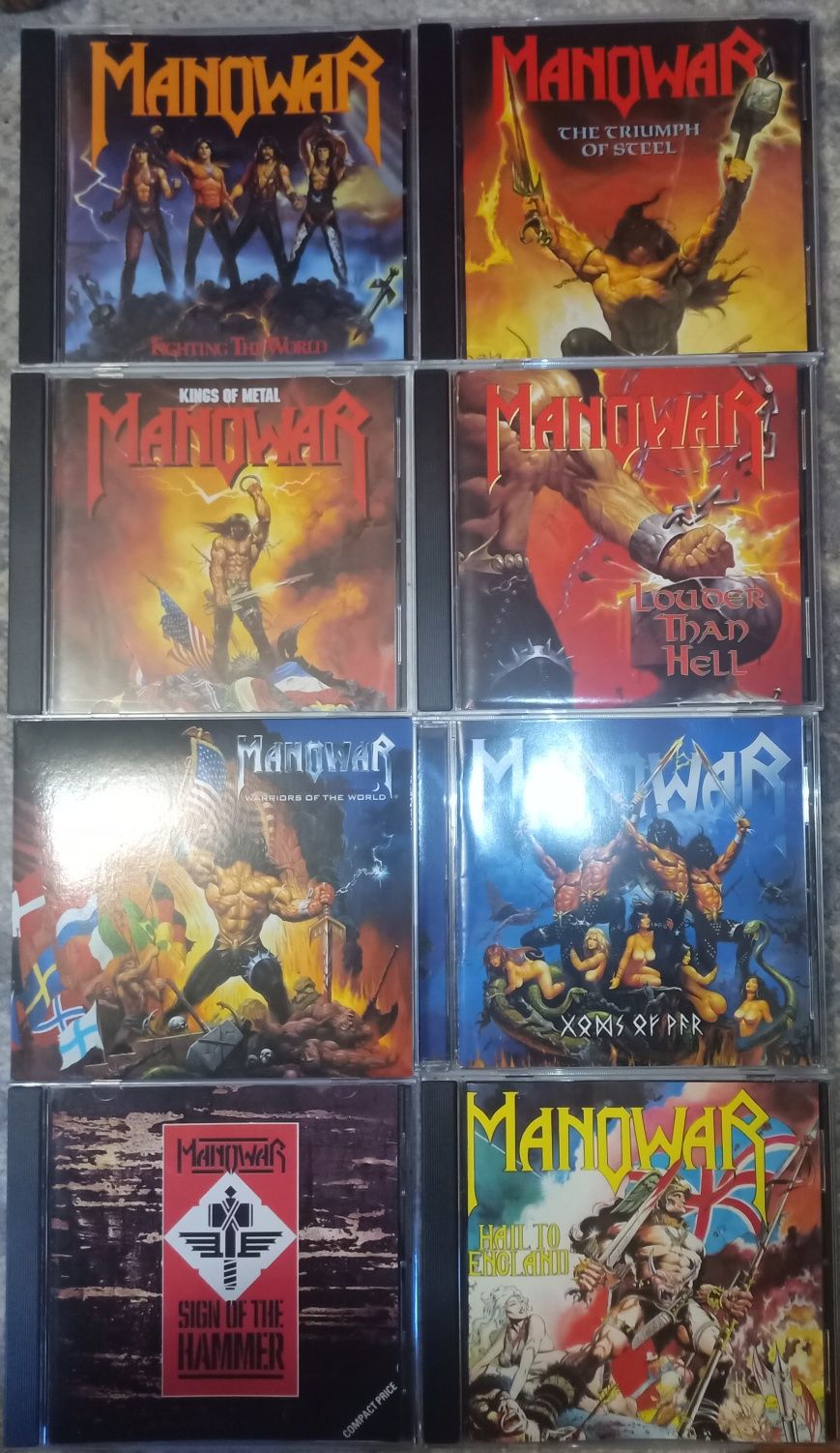 Manowar. Running Wild.Strangeways. Giant.Giuffria та інші . Фірмові CD