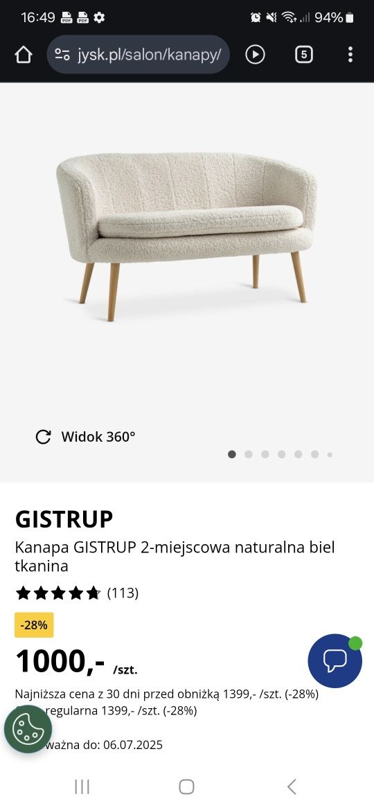 Kanapa Jysk Gistrup