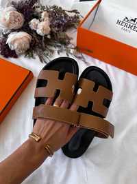 Шлепанцы Hermes Chyrpe Sandals Brown Premium