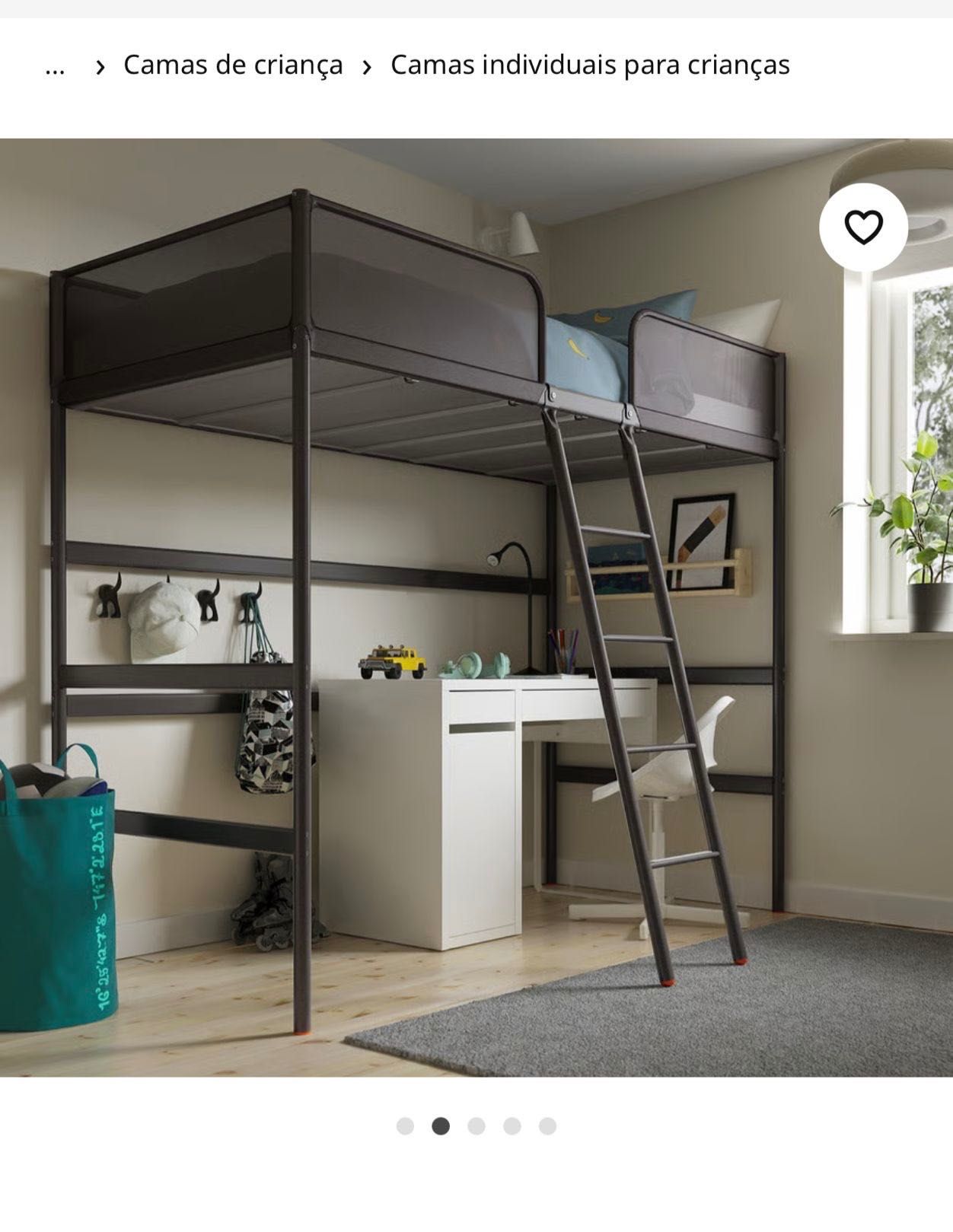 Cama infantil base alta