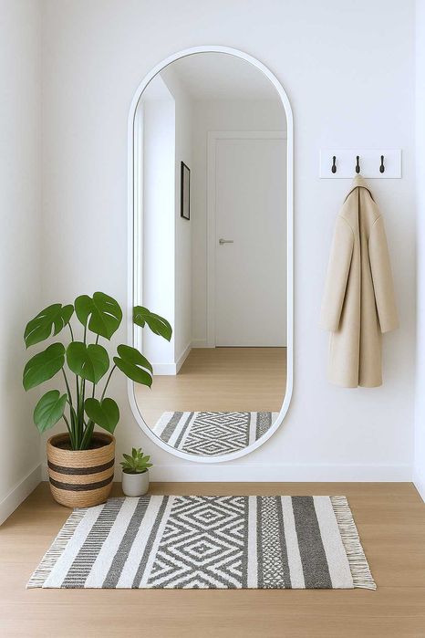 Lustro Owalne 170x70 cm Wiszące Na WYMIAR! Rama Czarna / Biała/ Złota