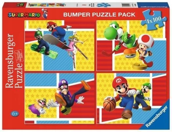 Puzzle 4x100 Super Mario, Ravensburger