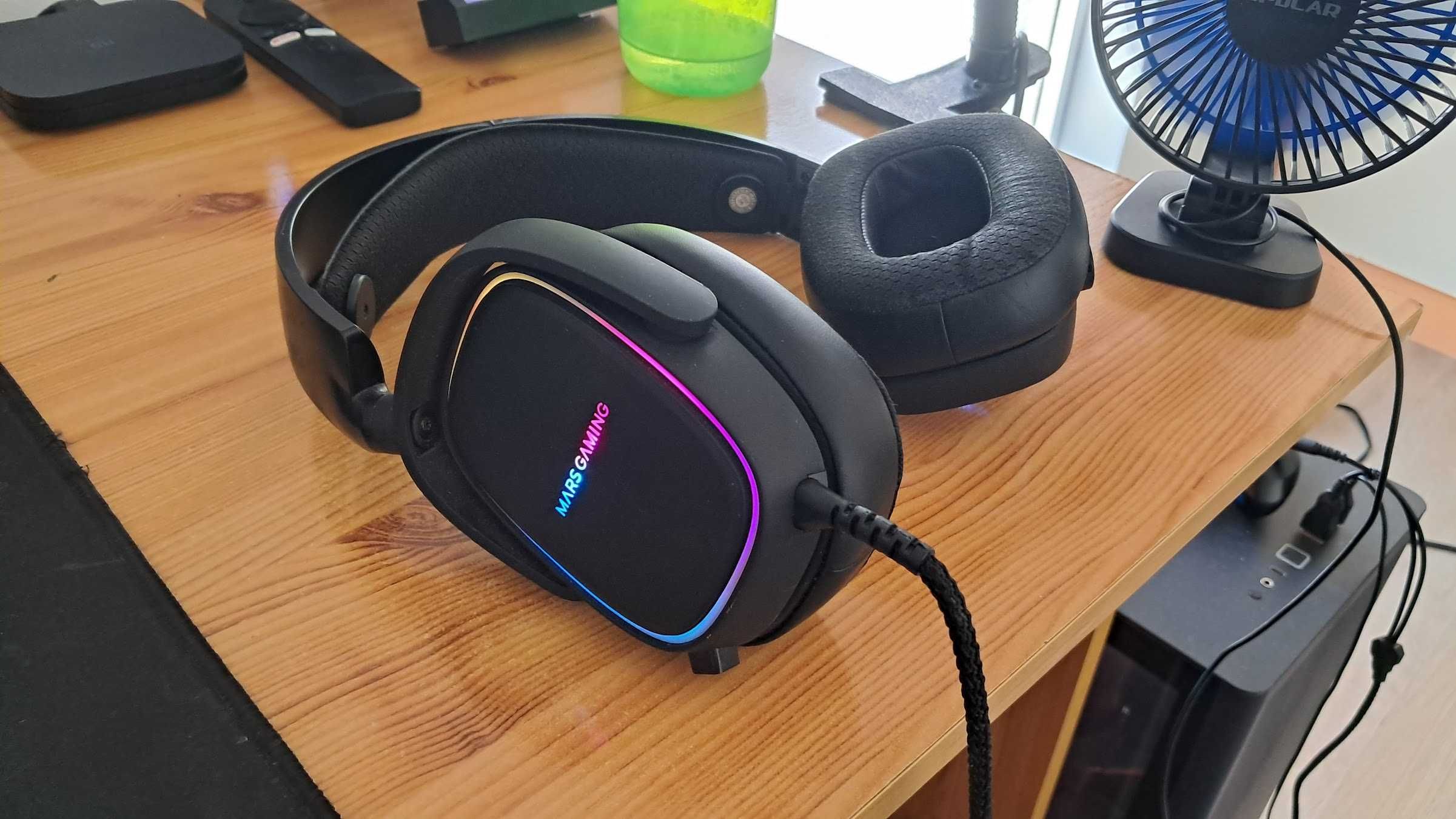 Headset Mars Gaming RGB MHAX Preto