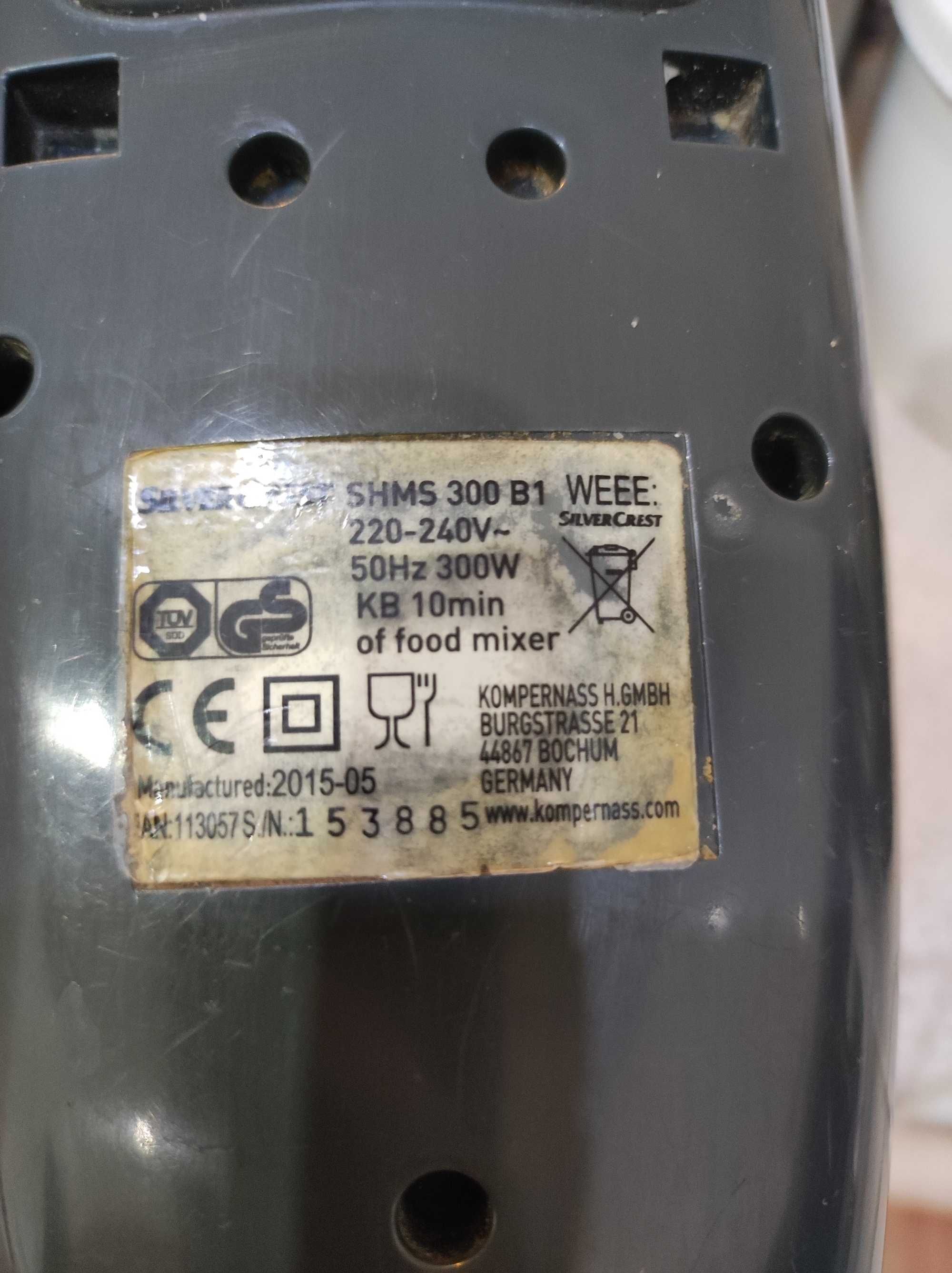 Misa, stojak i końcówki do miksera SilverCrest 300W lidl