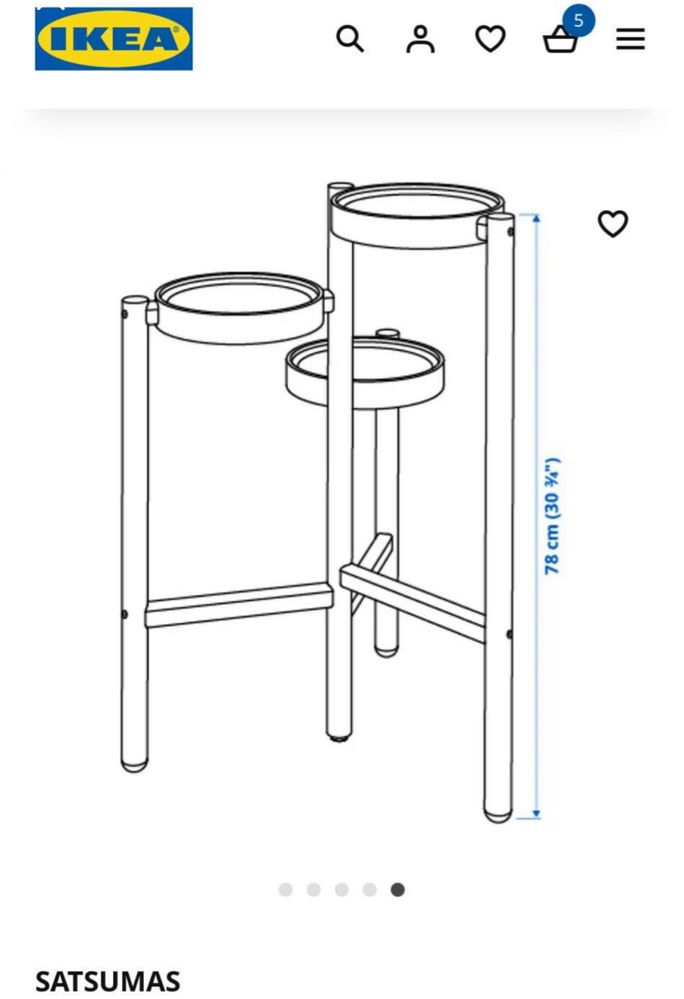 Stojak na kwiaty ikea SATSUMAS