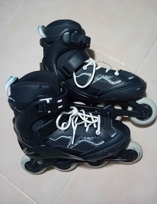 Patins de criança fit 3 jr preto caqui 35-38