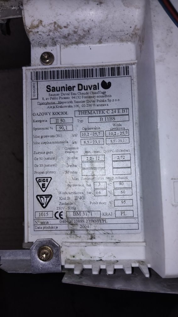 Piec gazowy dwufunkcyjny Sauier Duval