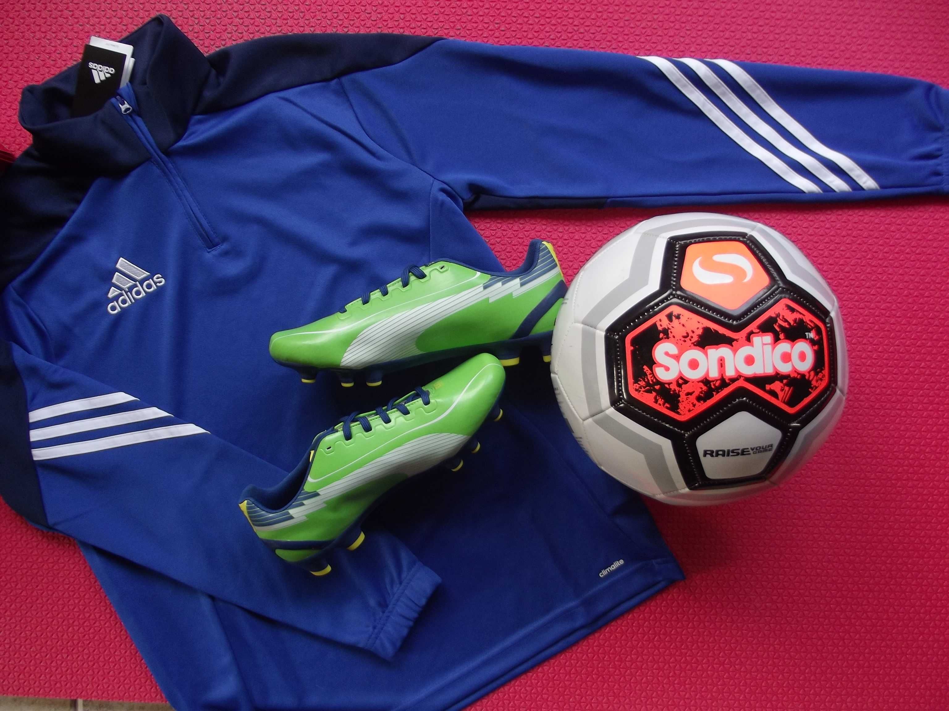 korki Puma 38 buty piłkarskie 24 cm + bluza Adidas + piłka Sondico