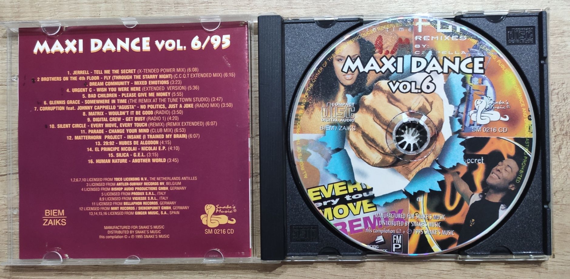 MAXI DANCE vol.6/95 płyta CD Snake's Music stan BDB- składanka