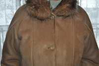 Płaszcz kożuch brązowy 46-48 XL XXL