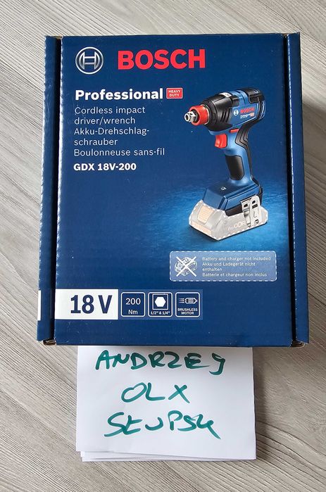 Nowy BOSCH GDX 18V-200 Zakrętarka klucz udarowy