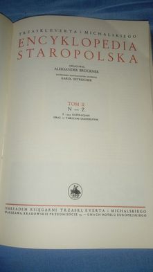 Encyklopedia Staropolska. 1990r. Aleksander Brückner