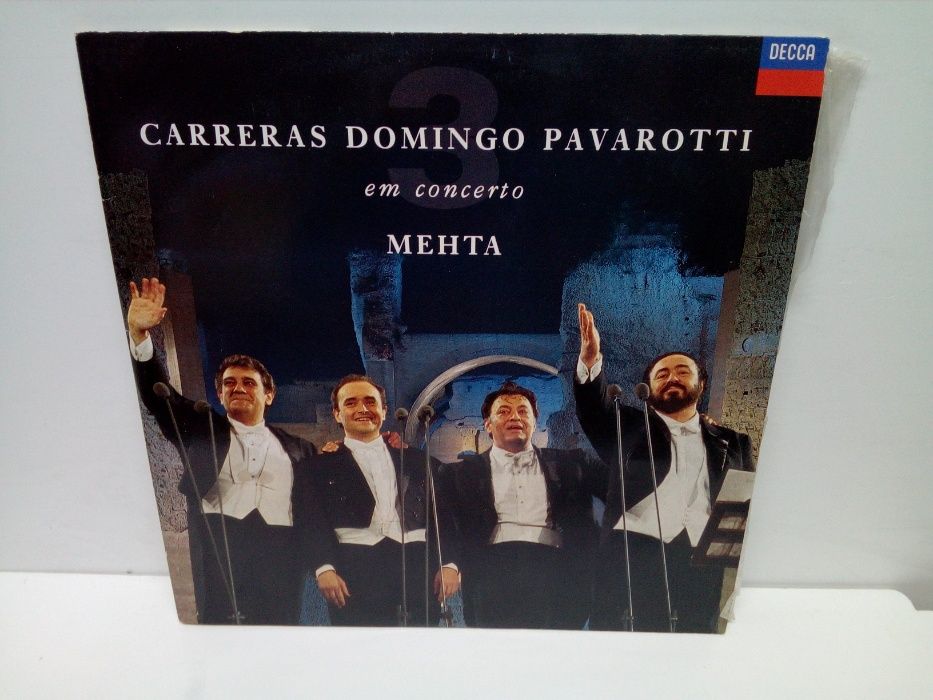 Carreras Domingo Pavarotti em concerto Mehta LP Vinil