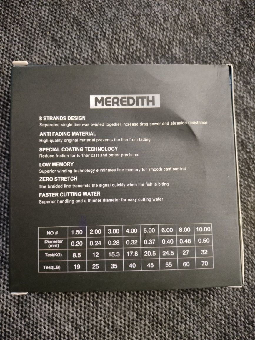 Plecionka Meredith 0,20mm 150m 8 splotów 8,5kg lepsza od Mikado Daiwa
