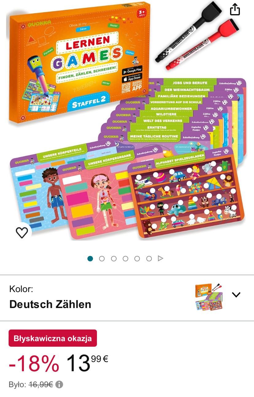 Karty do nauki Quokka w języku Niemieckim