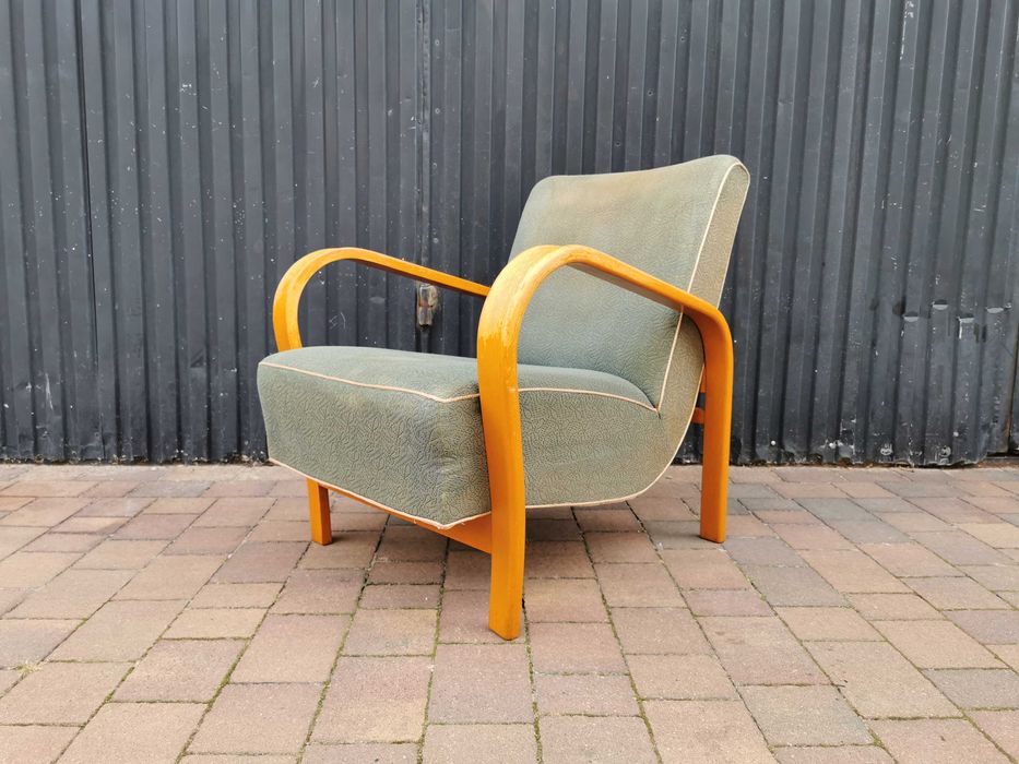 Fotel ART DECO Kropáček & Koželka, Czechosłowacja '30-'50, Retro, PRL
