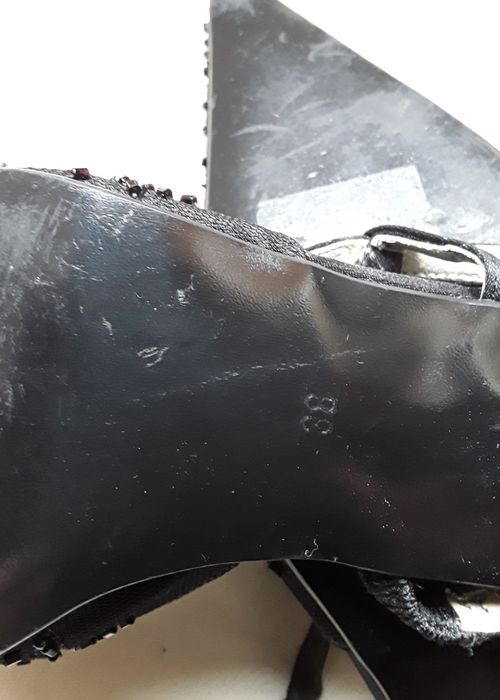 Sapatos de senhora preto com aplicações, Menbur, tamanho 38