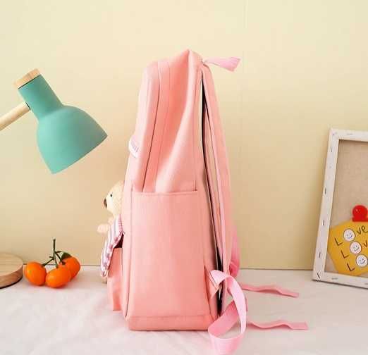 рюкзак, Набор 4в1 школьный рюкзак розовый комплект новый