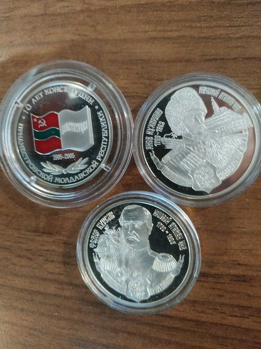 srebro naddniestrze zestaw 3 monet srebrnych rarytas