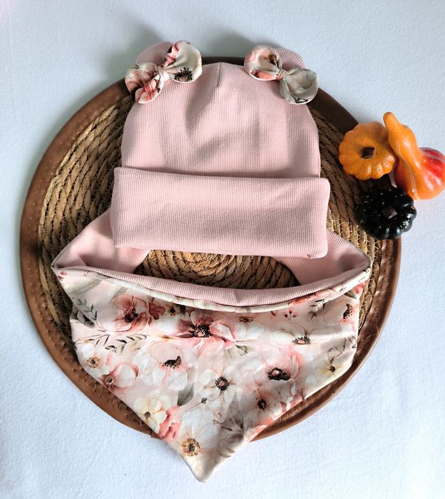 Zestaw jesienny czapka chusta