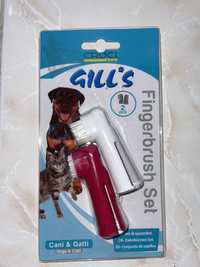 Зубная щетка на палец для котов и собак