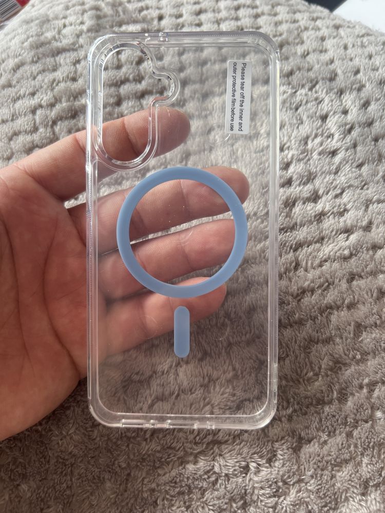 Etui do Samsung A26 5G MagSafe - jasnoniebieski - szklo gratis