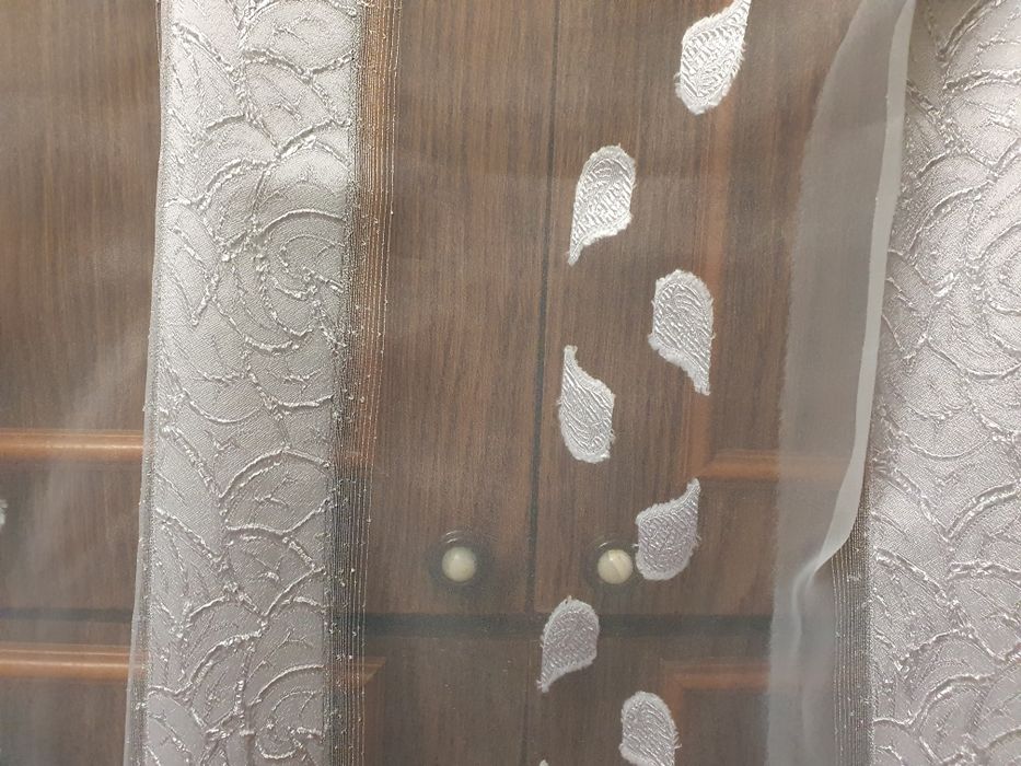 Тюль шифонова із вишивкою