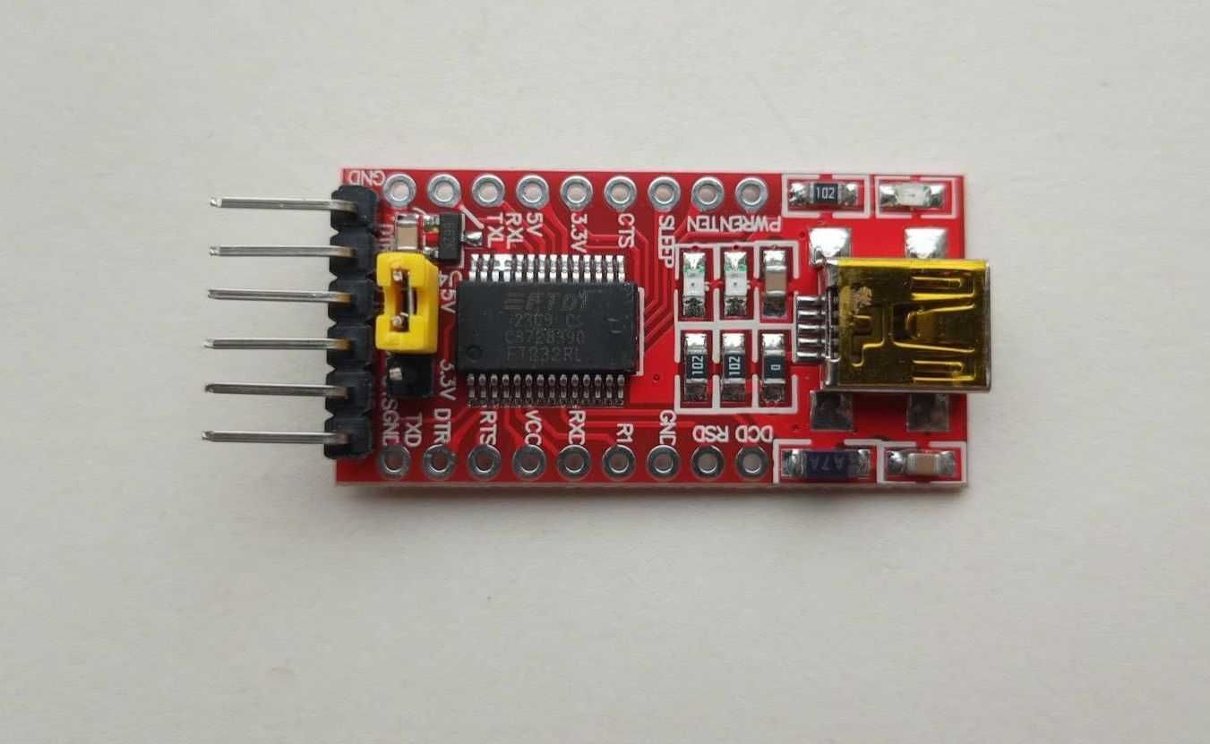 FTDI232RL UART TTL конвертер индикация RX/TX уровни 3 / 5 В mini USB