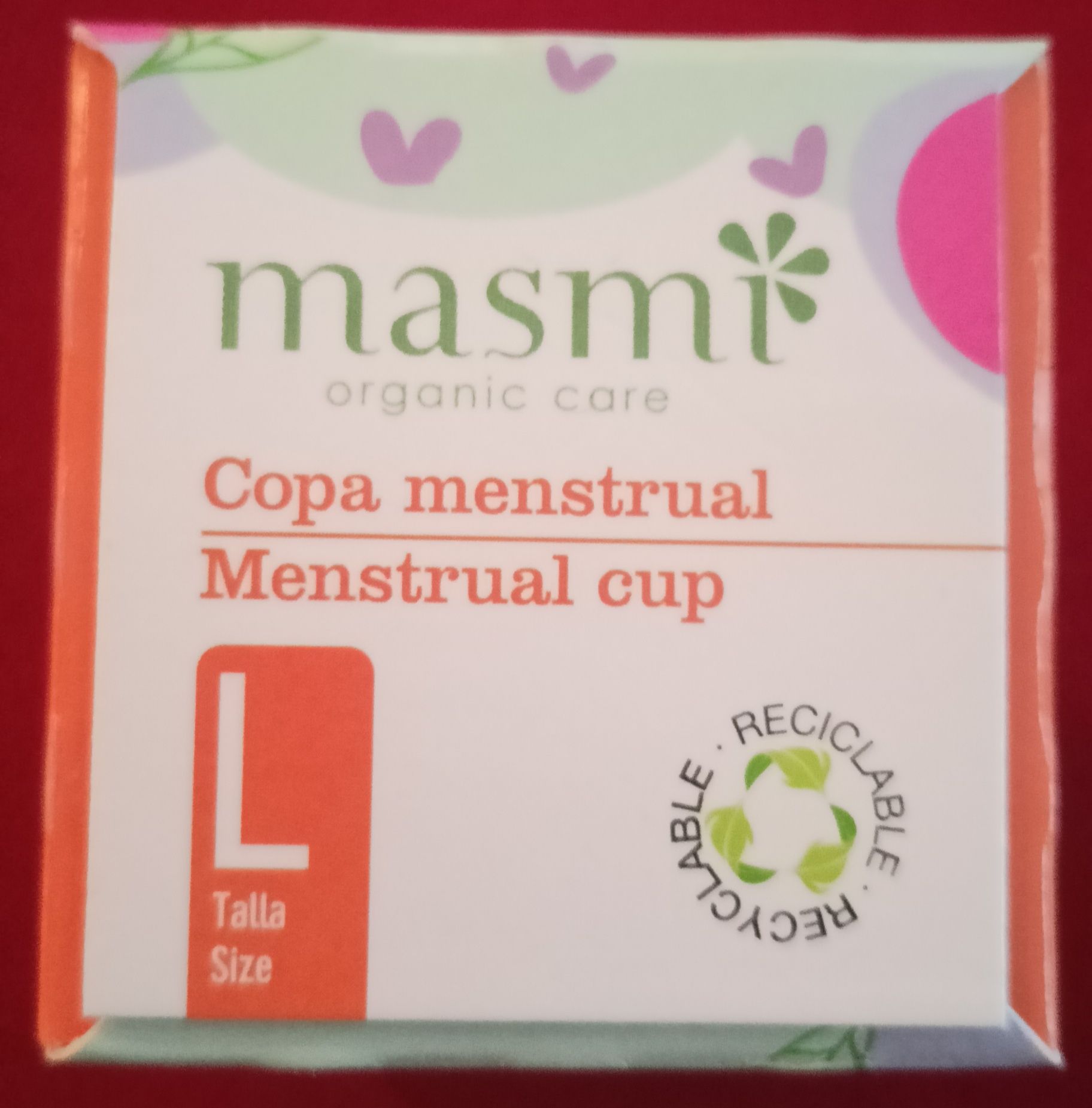 Kubeczek menstruacyjny, rozmiar L firmy Masmi