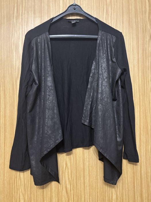 Czarna damska narzutka ala skórzana M