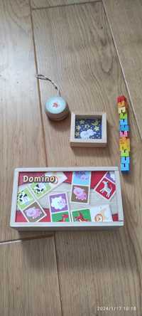 Zestaw drewnianych zabawek Montessori